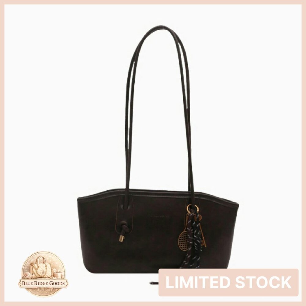 Vintage Shoulder Bag Faux Leather Y2K Retro Minimalist Chic Fall Accessory